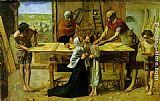 John Everett Millais Canvas Paintings - Christ in the House of His Parents